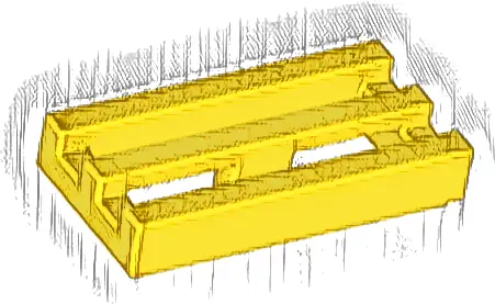 Tile, Modified 1 x 2 Grille with Bottom Groove