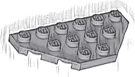 Wedge, Plate 3 x 6 Cut Corners