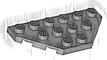 Wedge, Plate 3 x 6 Cut Corners