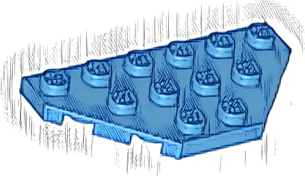 Wedge, Plate 3 x 6 Cut Corners