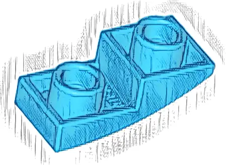 Slope, Curved 2 x 1 x 2/3 Inverted