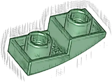 Slope, Curved 2 x 1 x 2/3 Inverted