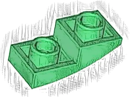 Slope, Curved 2 x 1 x 2/3 Inverted