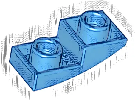 Slope, Curved 2 x 1 x 2/3 Inverted
