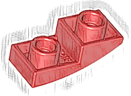 Slope, Curved 2 x 1 x 2/3 Inverted