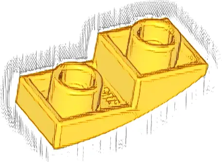 Slope, Curved 2 x 1 x 2/3 Inverted