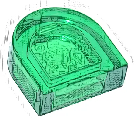 Tile, Round 1 x 1 Half Circle Extended
