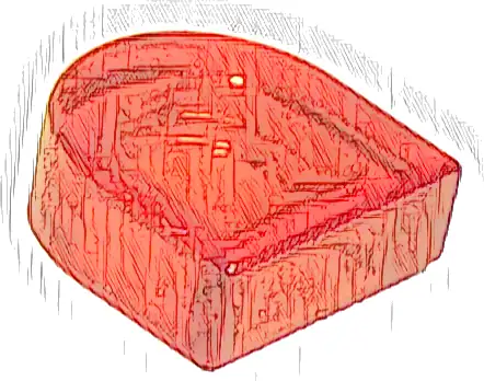 Tile, Round 1 x 1 Half Circle Extended