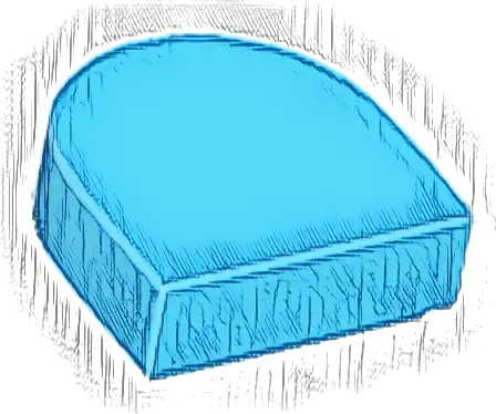 Tile, Round 1 x 1 Half Circle Extended