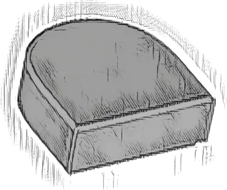 Tile, Round 1 x 1 Half Circle Extended