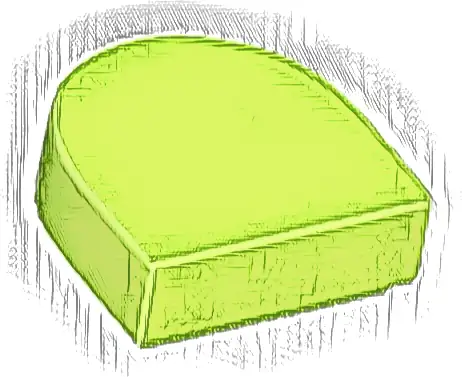 Tile, Round 1 x 1 Half Circle Extended