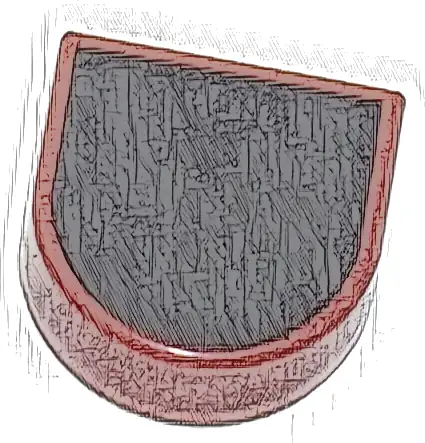 Tile, Round 1 x 1 Half Circle Extended with Black Surface Pattern