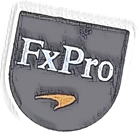 Tile, Round 1 x 1 Half Circle Extended with White 'FxPro' and Orange McLaren Logo Pattern