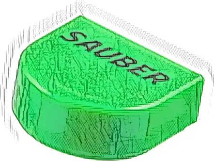 Tile, Round 1 x 1 Half Circle Extended with Black 'SAUBER' Pattern