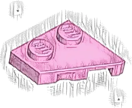 Wedge, Plate 2 x 2  Left