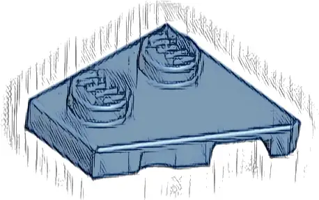 Wedge, Plate 2 x 2  Left