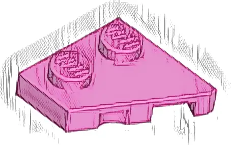 Wedge, Plate 2 x 2  Left