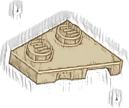 Wedge, Plate 2 x 2  Left