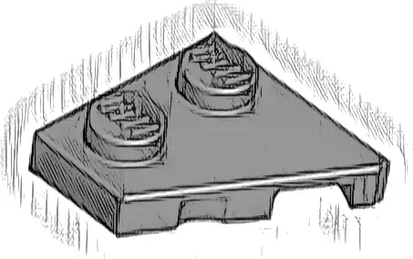 Wedge, Plate 2 x 2  Left