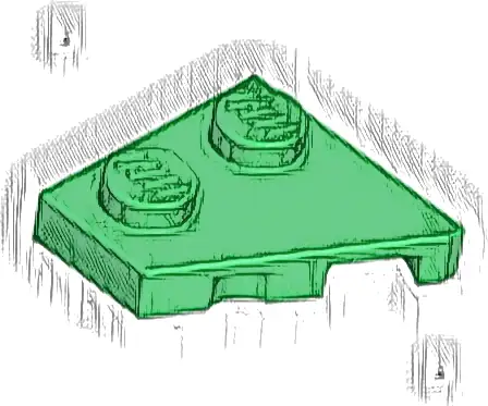 Wedge, Plate 2 x 2  Left