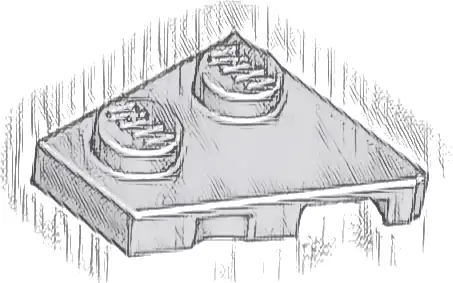 Wedge, Plate 2 x 2  Left