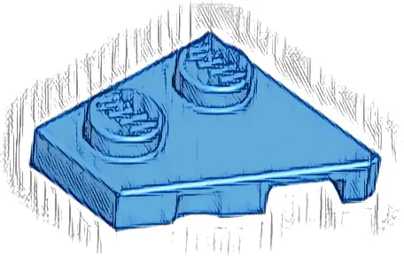 Wedge, Plate 2 x 2  Left
