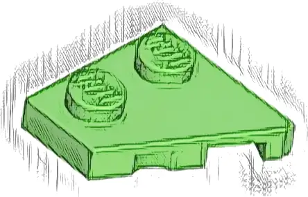 Wedge, Plate 2 x 2  Left