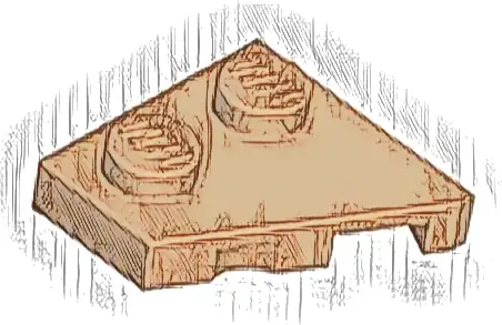 Wedge, Plate 2 x 2  Left