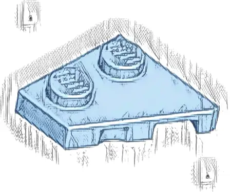 Wedge, Plate 2 x 2  Left