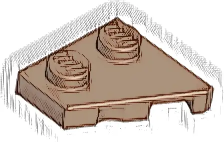 Wedge, Plate 2 x 2  Left