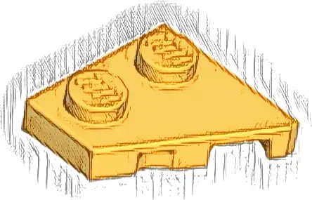 Wedge, Plate 2 x 2  Left