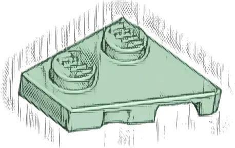 Wedge, Plate 2 x 2  Left