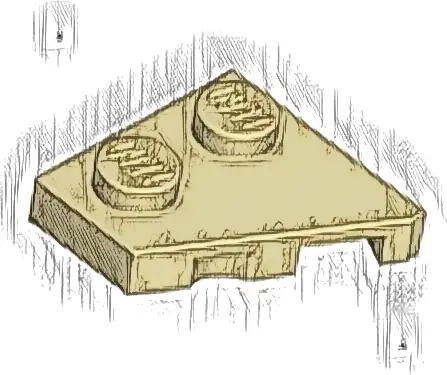 Wedge, Plate 2 x 2  Left