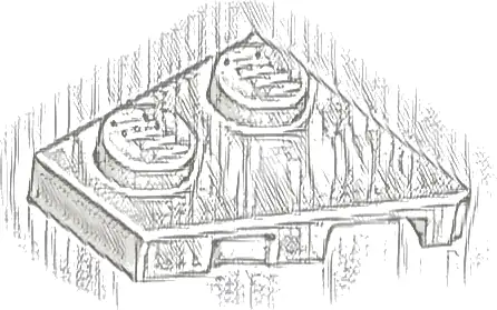 Wedge, Plate 2 x 2  Left