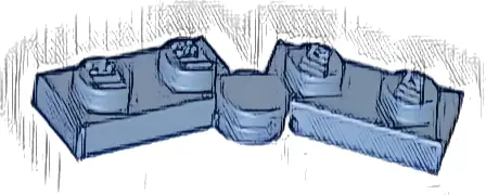 Hinge Plate 1 x 4 Swivel (2429 / 2430)