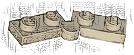 Hinge Plate 1 x 4 Swivel (2429 / 2430)