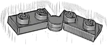 Hinge Plate 1 x 4 Swivel (2429 / 2430)