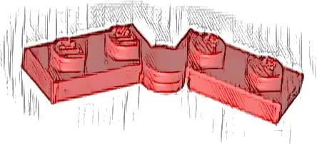 Hinge Plate 1 x 4 Swivel (2429 / 2430)