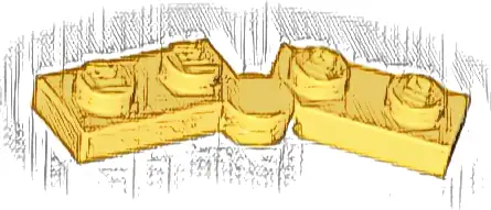 Hinge Plate 1 x 4 Swivel (2429 / 2430)