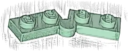 Hinge Plate 1 x 4 Swivel (2429 / 2430)