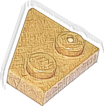 Wedge, Plate 2 x 2  Right