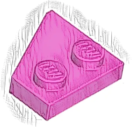 Wedge, Plate 2 x 2  Right