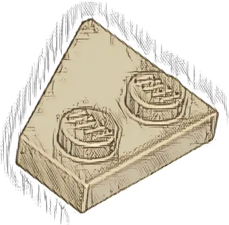 Wedge, Plate 2 x 2  Right