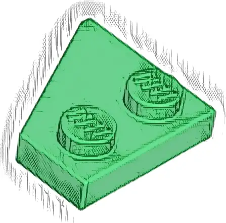 Wedge, Plate 2 x 2  Right