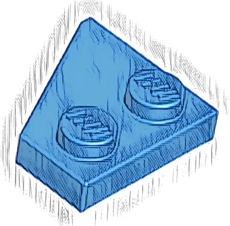 Wedge, Plate 2 x 2  Right