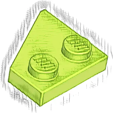 Wedge, Plate 2 x 2  Right