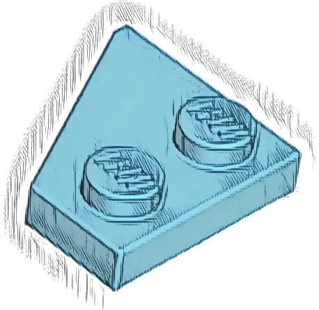 Wedge, Plate 2 x 2  Right