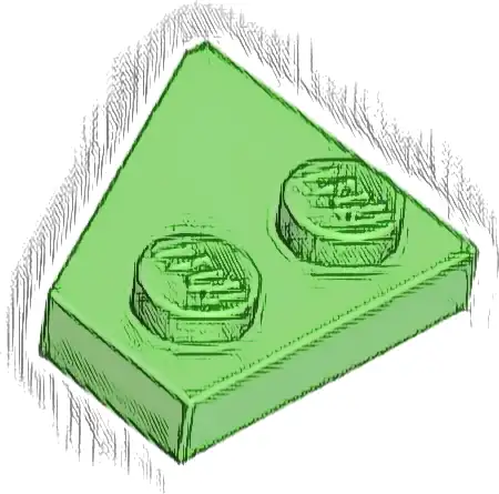 Wedge, Plate 2 x 2  Right