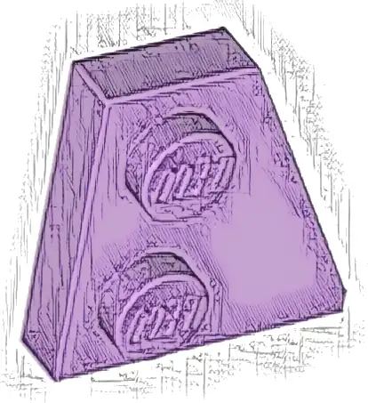 Wedge, Plate 2 x 2  Right