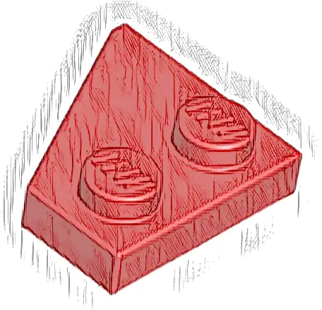 Wedge, Plate 2 x 2  Right